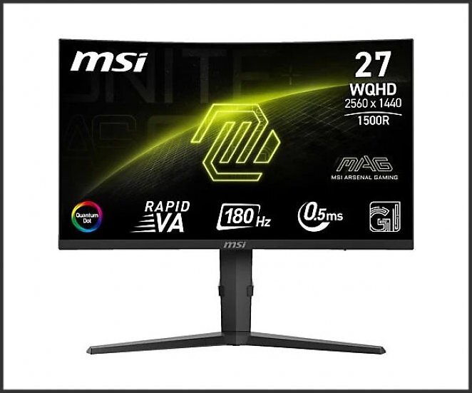 MSI MAG 275CQRFDE QD E2 27 Zoll WQHD Curved Gaming Monitor (0,5 ms Reaktionszeit, 180 Hz)