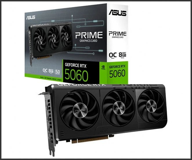ASUS GeForce RTX 5060 PRIME OC 8GB, Grafikkarte (DLSS 4, 3x DisplayPort, 1x HDMI 2.1)