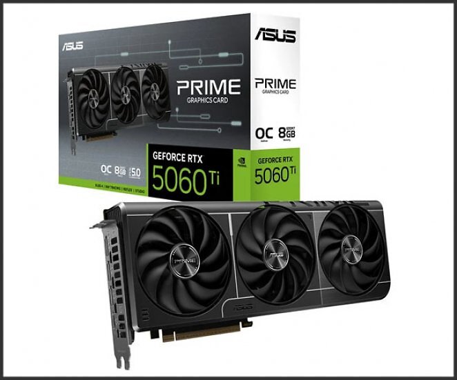 ASUS GeForce RTX 5060 Ti PRIME OC 8GB, Grafikkarte (DLSS 4, 3x DisplayPort, 1x HDMI 2.1)
