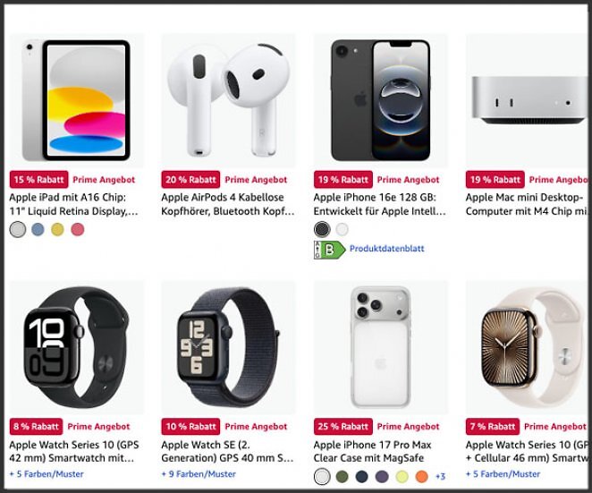 Apple-Deals beim Prime Day