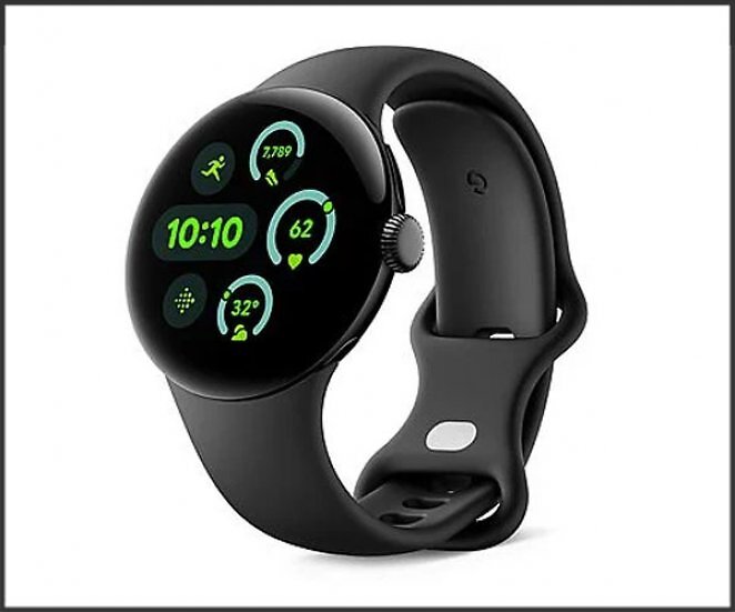 GOOGLE Pixel Watch 3 (LTE) 41 mm, Smartwatch Aluminium Fluorelastomer, 130-175 mm, 165-210 mm, Obsidian