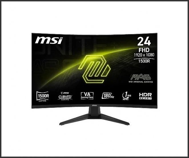 MSI MAG 244CDE 23,6 Zoll Full-HD Curved Gaming Monitor 1 ms Reaktionszeit 180 Hz