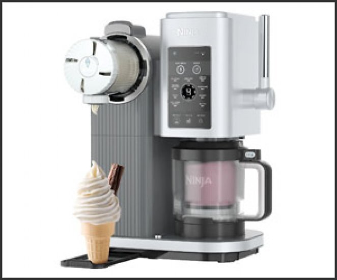 Ninja Creami Swirl NC701EU, Softeis- & Eismaschine mit 2 Behältern, 13 Funktionen, für Eiscreme, Softeis, Gelato, Sorbet und mehr