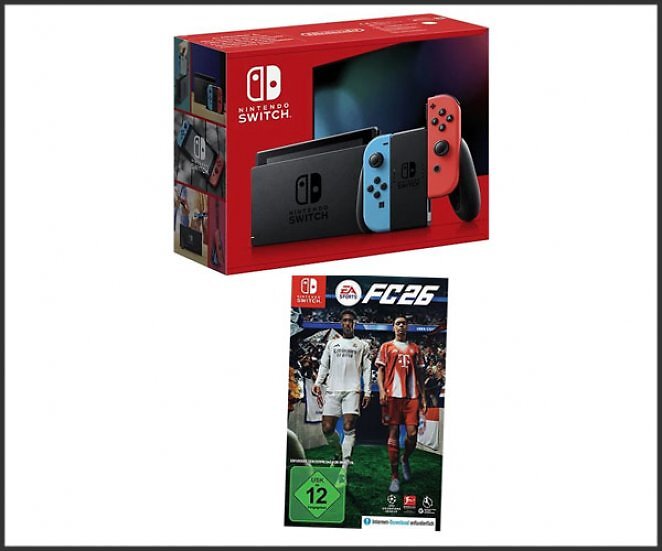 NINTENDO Switch Neon-Rot/Neon-Blau + EA Sports FC 26