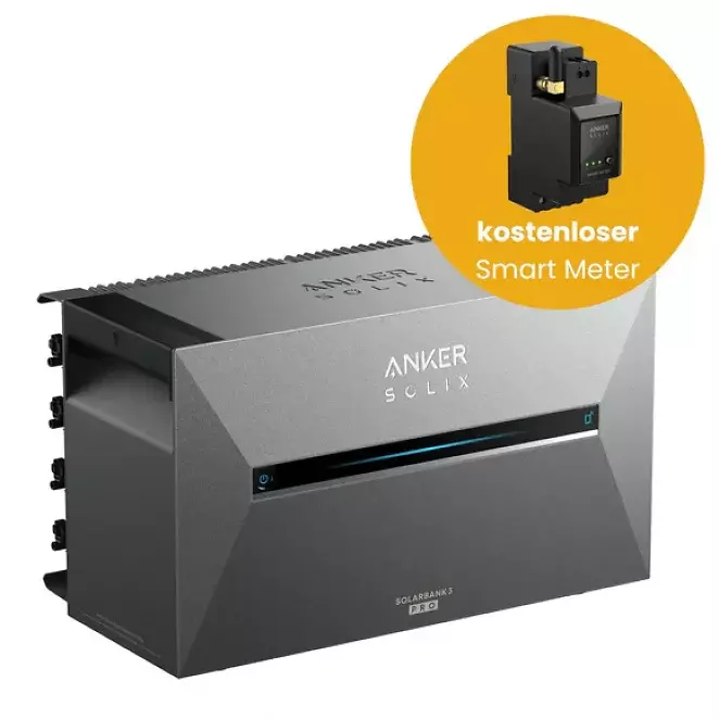 Kleines Kraftwerk 1800Wp Quattro mit optionaler Halterung und Anker Solarbank 3 E2700 Pro