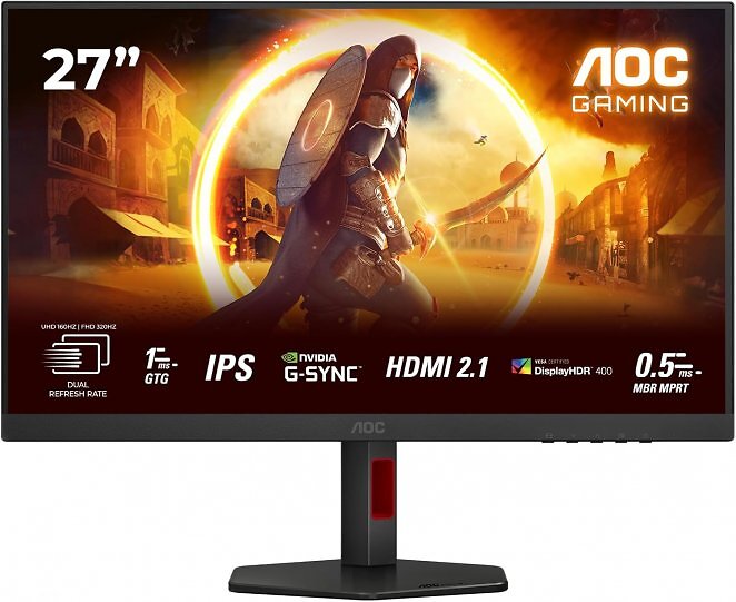AOC U27G4R, 160 Hz UHD 4K, 320 Hz 2K-Full-HD, Dual Frame-Monitor