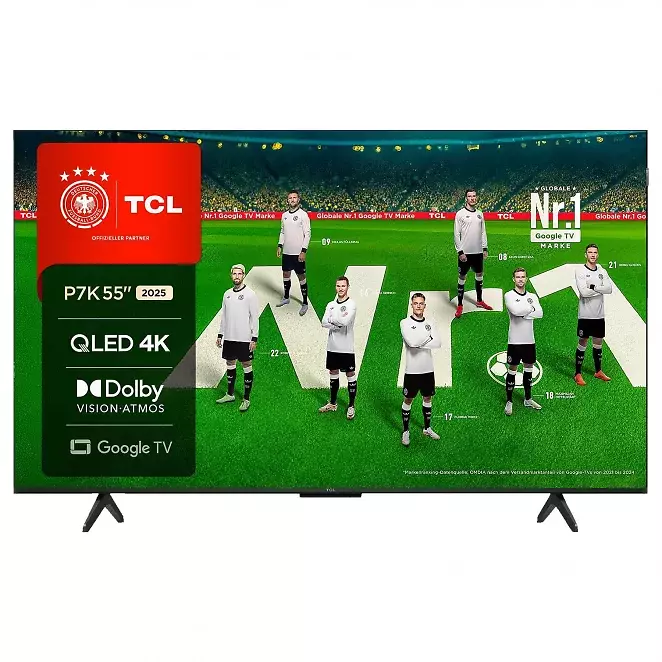 TCL 55P7K QLED Google TV (Flat, 55 Zoll / 140 cm, UHD 4K, SMART TV)