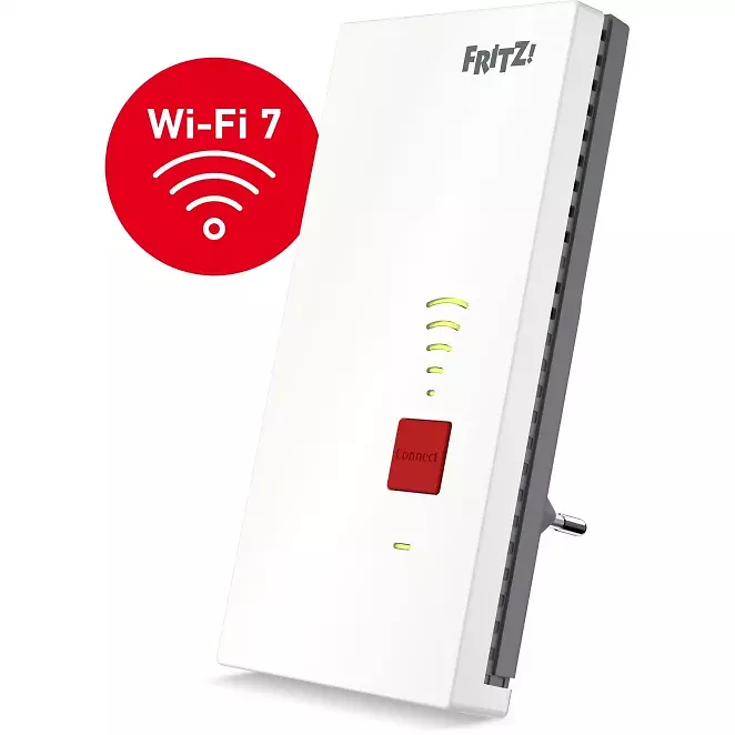 FritzRepeater 2700 (weiß/grau, Wi-Fi 7 mit bis zu 6,5 GBit/s)