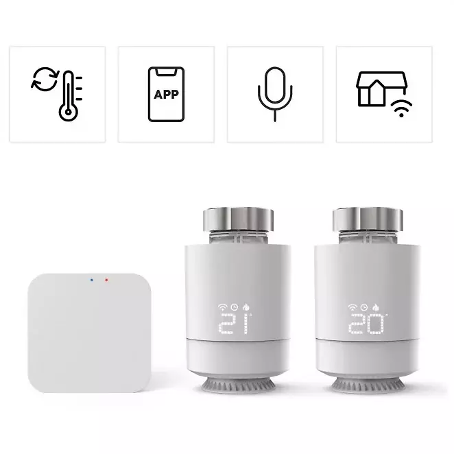 Hama 2x Heizkörperthermostat + Zentrale, Smarte Heizungssteuerung