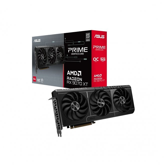 ASUS Radeon RX 9070 XT Prime OC - 16GB GDDR6 RAM - Grafikkarte