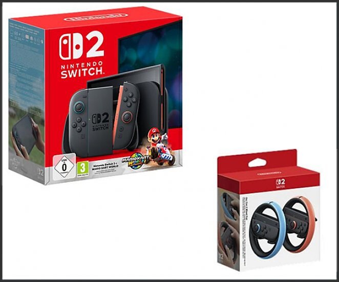 Switch 2 Mario Kart World Bundle + Joy-Con 2 Lenkrad-Paar