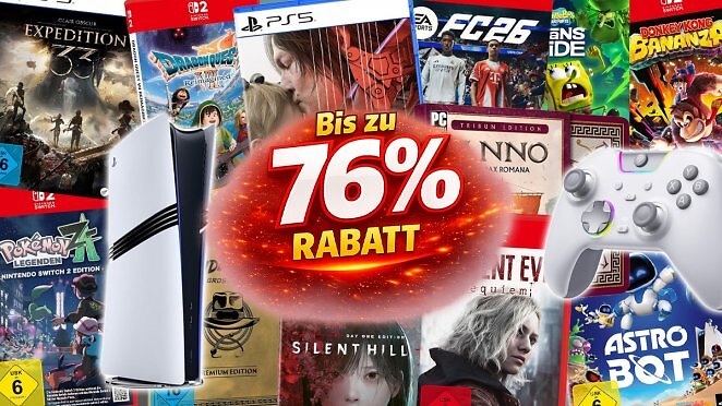 Videospiele im Frühlingsangebot mit bis zu 76 % Rabatt