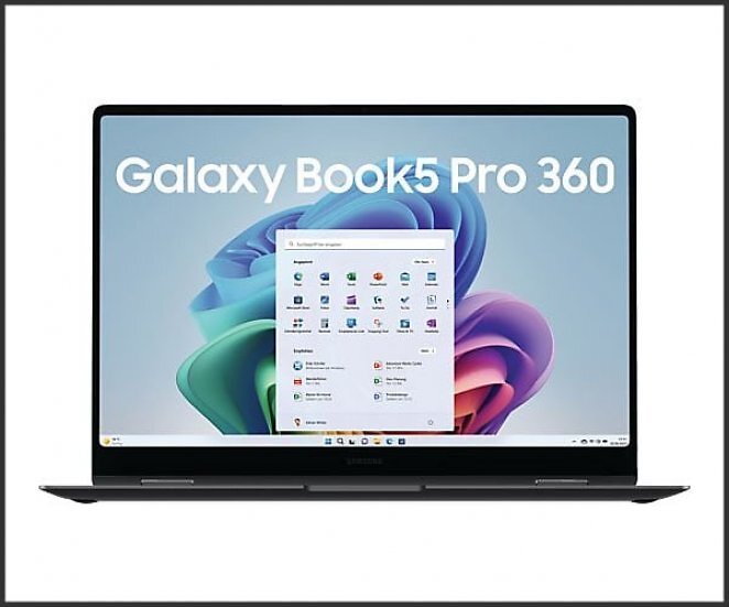 SAMSUNG Galaxy Book5 Pro 360 Copilot+ PC, - 16 Zoll - Intel® Core™ Ultra 7 256V - 16 GB - 512 GB - Intel® Arc™ GPU - Windows 11 Home