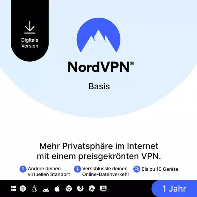 NordVPN Basis | 10 Geräte | 1 Jahr