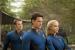 Die Trauung von Reed (Ioan Gruffudd, M.) und Susan (Jessica Alba) wird gestört. Johnny (Chris Evans) juckt das weniger.