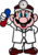 <strong>Dr. Mario</strong> - Unser kleiner Italiener mit Schnauzbart ist ein wahres Multitalent und wahrscheinlich der erste Klempner mit Nebenbeschäftigung als Arzt. Seine Leidenschaft für Ausscheidungen und Abflussrohre haben beide Berufe schon mal gemeinsam.