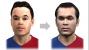 Andrés Iniesta vom FC Barcelona in PES 2009 (links) und PES 2010.