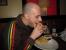 Andreas Faatz auch ... noch. Dies hier war sein einziger Bissen von seinem schmackhaften Burger aus Kobe-Rind.