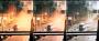 Licht und Schatten bei Battlefield 3: die spektakuläre Ausleuchtung der Häuserfront durch die Explosion erzeugt beim Minibus leider keinen neuen Schatten - ein kleiner Detailmangel.