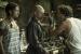 (v.l.n.r.:) Diego Luna ("Julio") Matt Damon ("Max") und Wagner Moura (Spider) in Sony Pictures' Elysium.