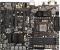 Typisches Mainboard-Layout: auf dem Bild im unteren rechten Bereich die RAM-Slots, darüber der Sockel für die CPU.
