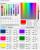 Farbpalette bei Paint (oberes Drittel) und sechs RGB-Farbbeispiele.