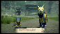 Unsere Begleiter: Ein Palico und ein Palamut. Diese werden wir im finalen Spiel selbst gestalten können.