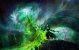 Dieses Promo-Bild zu End of Dragons zeigt das Paar Marjory und Kasmeer vor einem Gebäude, das stark an den verfluchten Erntetempel aus Factions erinnert. Im Hintergrund sieht man einen gigantischen Drachen.