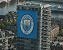 <strong>Manchester City</strong> - Eine Vereinsflagge trägt das Logo des Klubs.