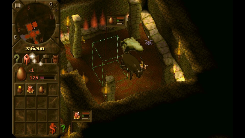 Man kann jede Kreatur mit der witzig animierten Cursor-Hand hochheben und woanders in der Spielwelt wieder fallen lassen. (Bild: Dungeon Keeper)