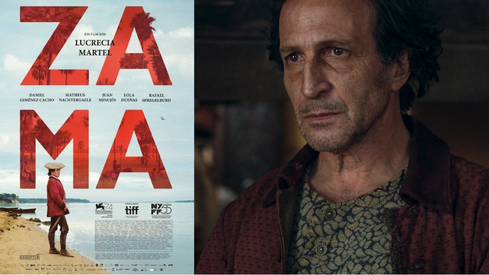 Kinoplakat und Szenenbild zu 'Zama'