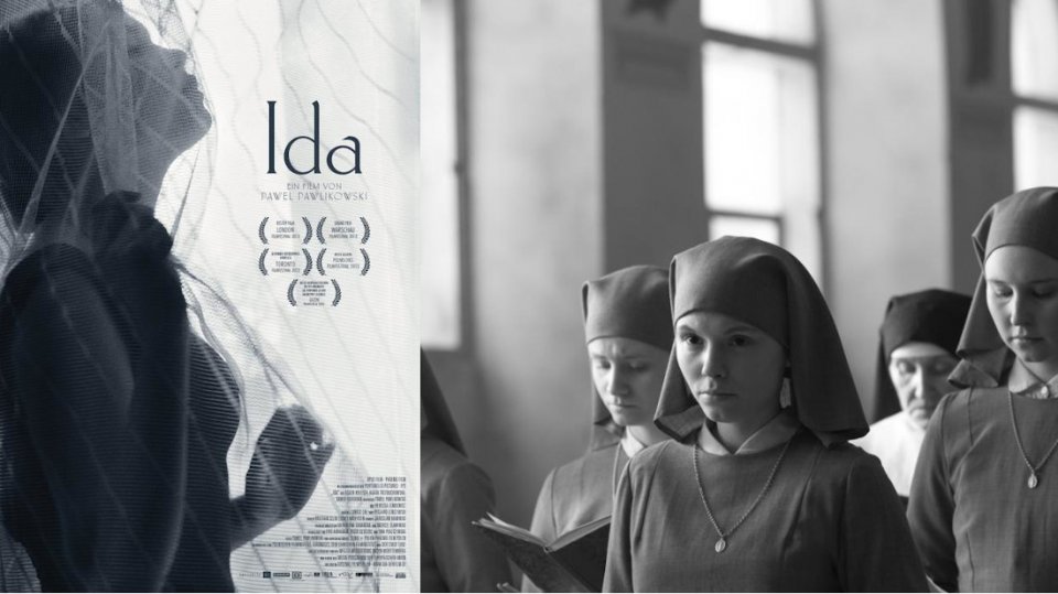 Kinoplakat und Szenenbild zu 'Ida'
