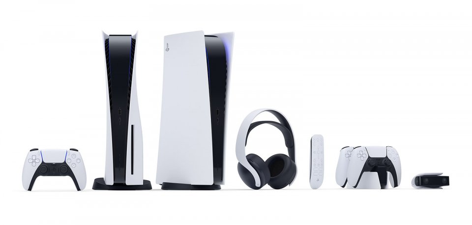 Die playstation 5, Kopfhörer, Controller.