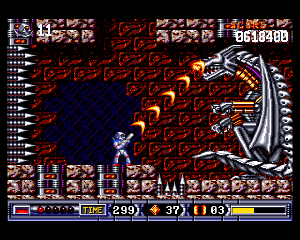 Farbenfroher, abwechslungsreicher, besser: Turrican 2 baute die Stärken des Vorgängers aus und war somit der Höhepunkt der Serie. <br> &nbsp;