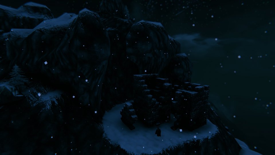 Das Spiel generiert auch an Berghängen Türme – die in jedem Fall auf ebenem Grund stehen! Wir haben diesen Ort dementsprechend wegen der Lage und der generierten Plattform ausgesucht.