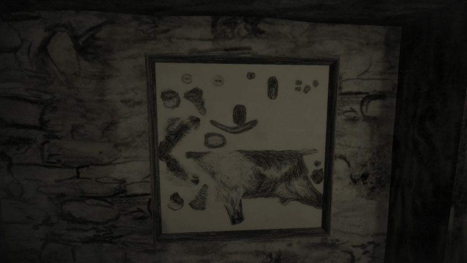 Textur einer Ziege. Als Mischung zwischen Artwork und Lore-Detail im Spiel.