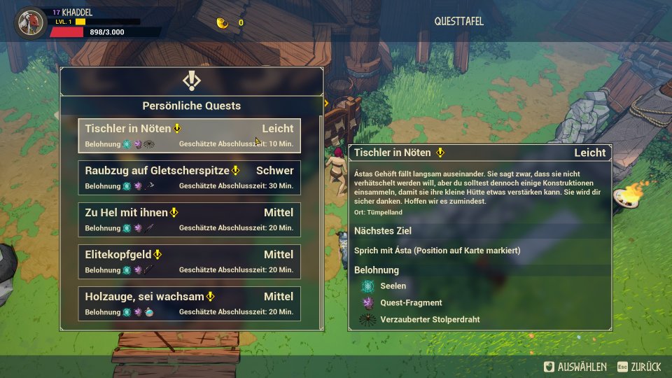 Die Quests zeigen immer an, an welchem Ort sie sich befinden.