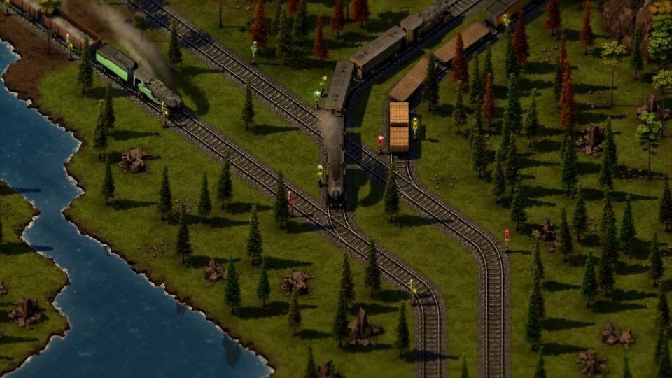 Baut eure Eisenbahnlinien und bringt Leben in die Umgebung.&nbsp;