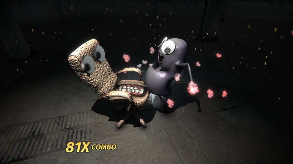 Als wäre das Grundkonzept 'Stühle vögeln' nicht schon kurios genug, bietet euch der Chair F*cking Simulator später auch noch eine Kulleraugen-Funktion.