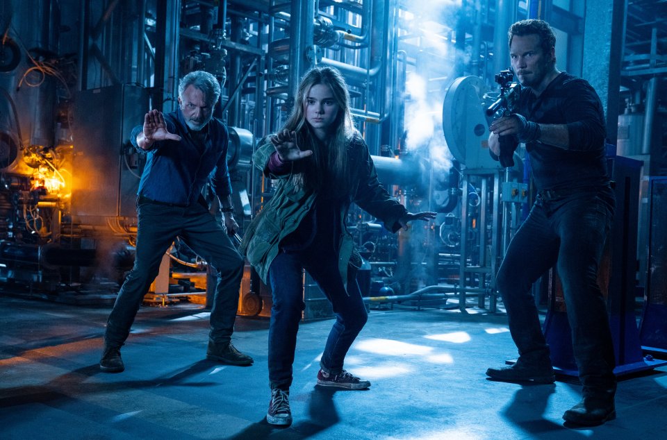 Sam Neill, Isabella Sermon, Chris Pratt