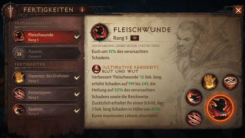 Das Talentesystem fällt leider sehr simpel aus.