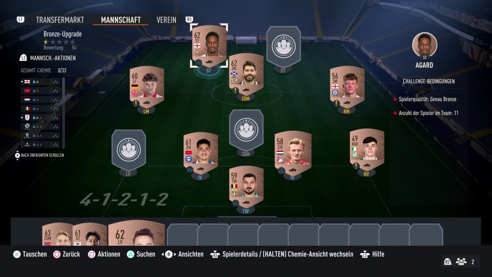 In Squad Building Challenges könnt ihr jetzt sogar ZU VIEL Chemie haben. Das macht die Sache natürlich nicht einfacher.