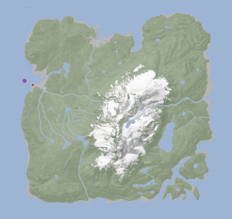 Map der Spielwelt in Sons of the Forest.