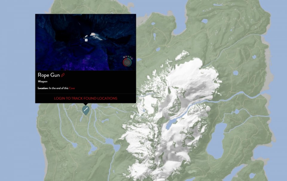 Map-Markierung für den Seilwerfer in Sons of the Forest