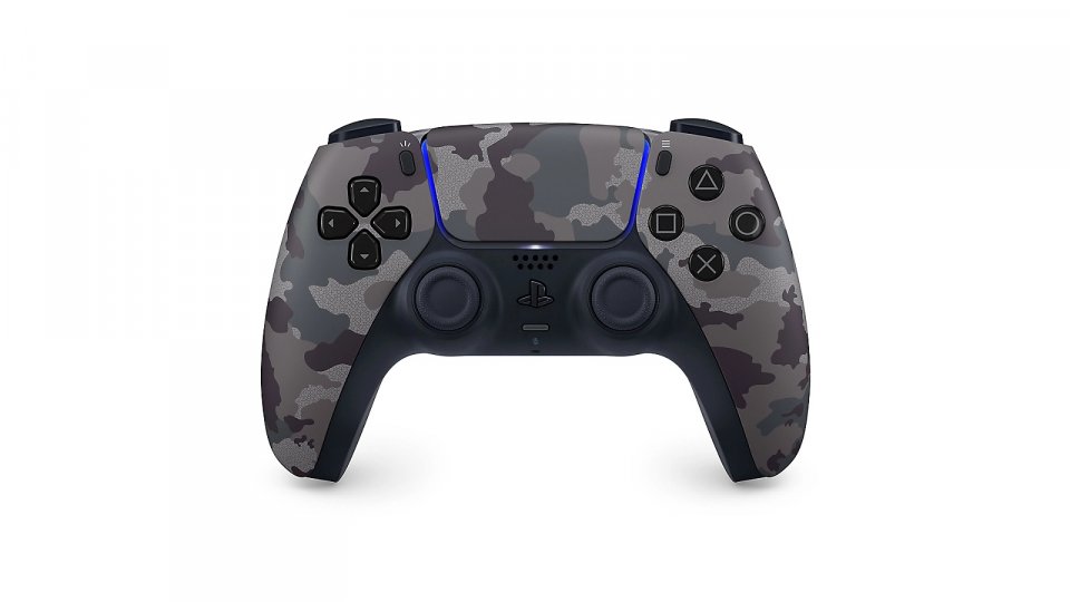 Der Sony Dual Sense im Design 'Gray Camo' - am PC funktionieren die Dual Sense Conroller nur via USB-Verbindung.