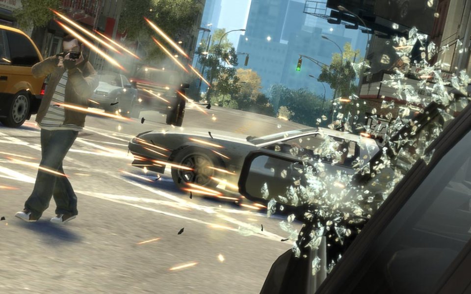 EIne Explosion auf der Straße in GTA 4