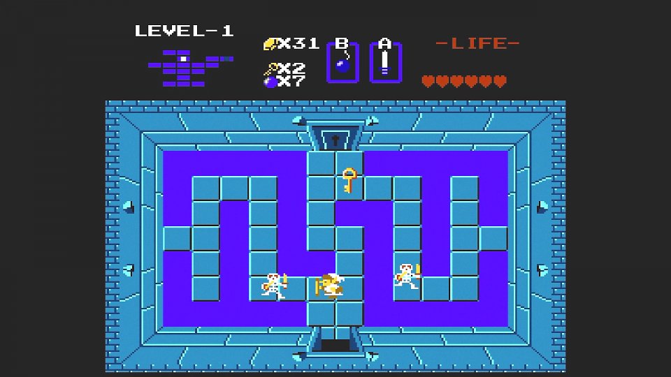 Ein Dungeon in The Legend of Zelda am NES