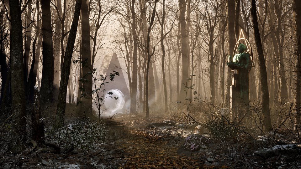 Mysteriöse Ruine im Wald