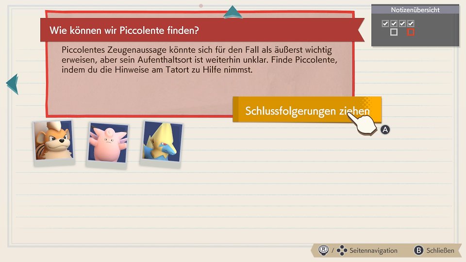 Detektiv-Notizbuch mit der Möglichkeit Schlussfolgerungen zu ziehen