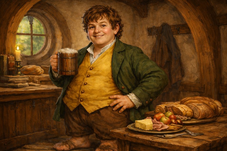 So wird Fredegar Bolger in den Herr-der-Ringe-Büchern beschrieben.